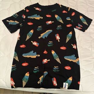 Nike Black Graphic T-Shirt with Colorful Print